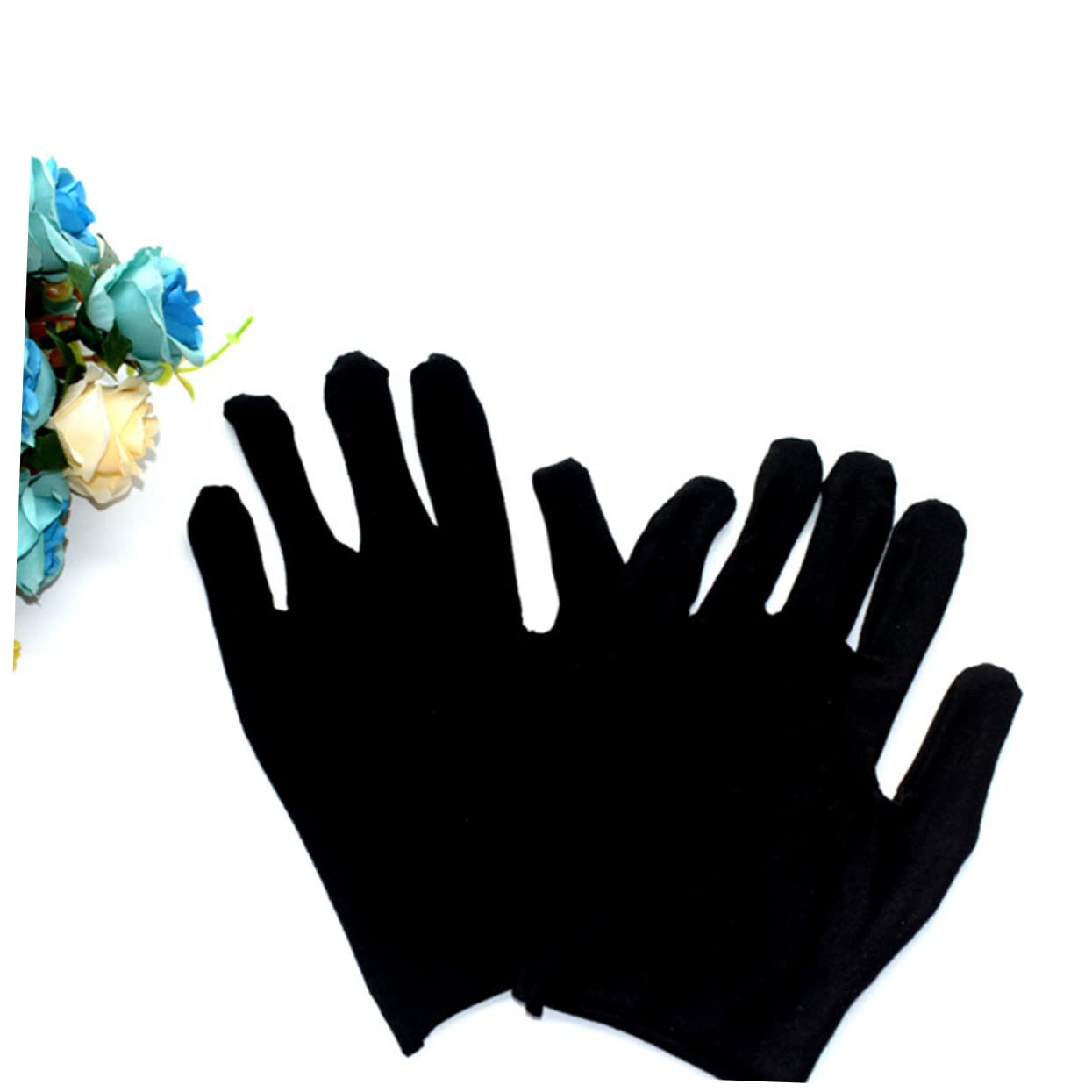 Didiseaon Guantes 12 Pares de Trabajo Negro de Algodón para Jardinería