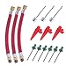 15 Pcs Taille Standard Aiguilles Pompe Kit Adaptateur Gonflable Valve Connecteur Football Airbed Bicyclette pour Ballons Foot, Basket,Rugby, Handball.Aiguille Adaptateur Vélo Pneu Ballon Pompe Kit