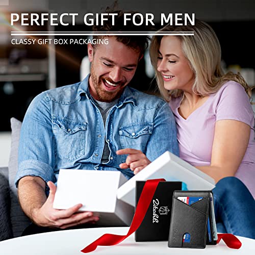 Image of Zitahli Bifold Wallets for Men, Slim RFID Leather Card Holder Cash Pocket