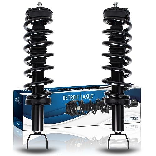Image of Detroit Axle - 2 Front Struts for 4WD 2009-2018 Dodge Ram 1500 [w /o Air Suspension] Complete Struts w /Coil Springs 2010 2011 2012 2013 2014 2015 2016 2017 Replacement Ready Strut Shocks
