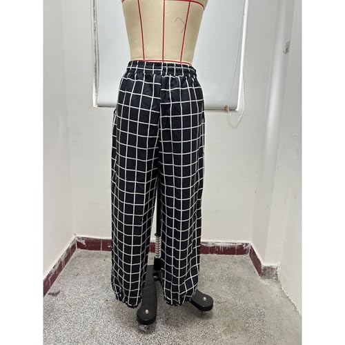 Mens Fashion Grid Printing Slim Fit Casual Pant Plaid Skinny Long Pants Stretch Golf Yoga Business Trouser3