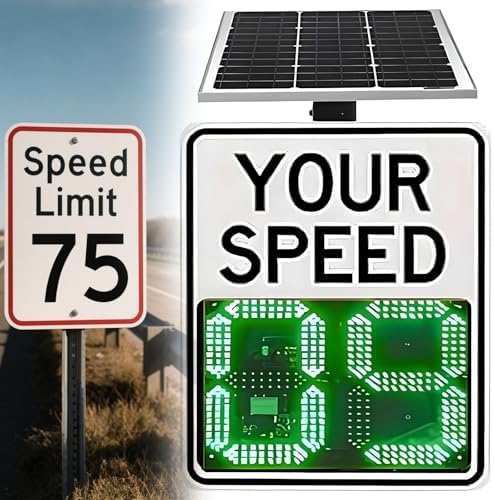 Amazon.com: Upgraded Solar-Powered LED Speed Limit Signs - 20