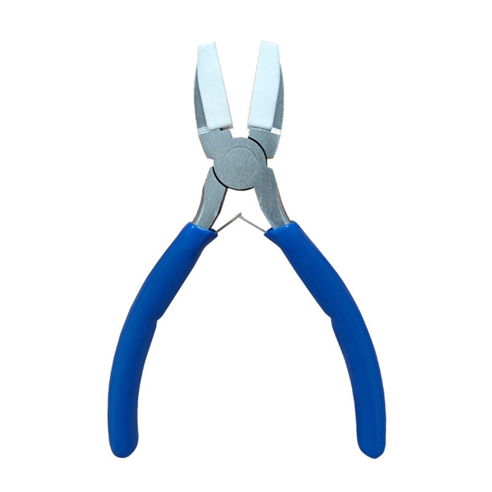 Crffz Blue Jewellery Pliers Nylon Jaw Pliers Jewelry Making Tool Flat Nose Plier Wire Cutter Craft Tool For Beading Necklace Repair Jewelry Making And Repair Tools