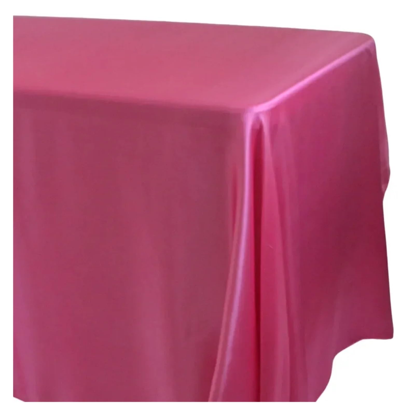 LOPJGGYF 145x180cm Rectangle Satin Tablecloth Overlays Wedding Mariage Party Decoration Restaurant Dining/Coffee Table Cloth for Wedding Banquet Party Events(Rose,145x180cm-57x71inch)