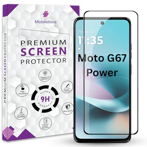 Image of Premium Tempered Glass Screen Protector Guard For Moto G67 Power 5G (6.72 Inch, Pack of 1) | HD Clear Edge to Edge Coverage With Easy to installation kit