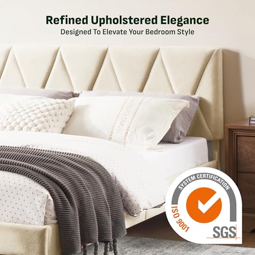 Image of Softa Queen All-in-One Adjustable Bed Frame with 10 inch Hybrid Mattress, Upholstered Headboard, 2 Storage Drawers, Wired Remote, Quiet Motor, 10-Year Warranty