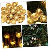 Mipcase Solar LED Lichterkette mit Großen Kugeln 5m Warmweiß Wetterfeste Solar Lichterkette für...