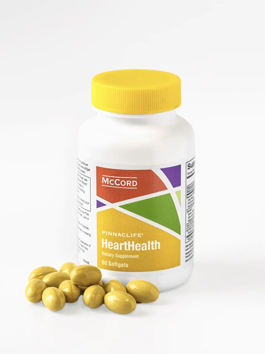 McCord HeartHealth Omega-3 Fish Oil with Lemon | 550 mg Omega-3 Fatty Acids | 500 mg DHA & 30 mg EPA | Molecularly Distilled Fish Oil Softgels | 60 Count