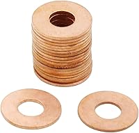 Vista 12 de X AUTOHAUX Anillo de sellado plano de cobre métrico M6 x 0.354 in x 0.039 in para tuerca de tornillo