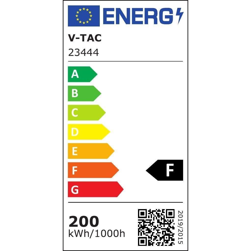 V-TAC Faro LED – alloggiamento nero – Samsung – IP65 – vetro nero + grigio – 200 Watt – 17540 lumen – 6500 K – 5 anni