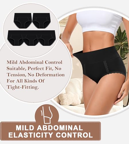 Cotton Underwear High Waisted Womens Full Coverage Ladies Comfy Panties (Regular & Plus Size)3