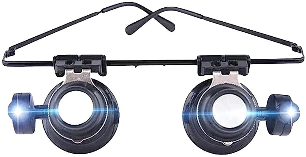 Head-Mounted Magnifying Glass,Reading And Watching Tv Welding Magnifier