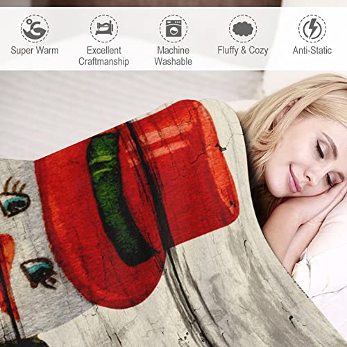 Couverture Hello Winter chaude en flanelle pour se réchauffer au lit