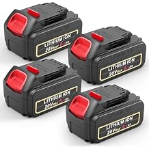 Labtec 4-Pack 8.0Ah 20V Max Replacement Batteries Compatible with Dewalt 20V XR Tools, Fits DCB206 DCB200 DCB201 DCB204 DCB207, Works with DCD/DCF/DCG Series Cordless Power Tools