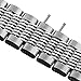 Hstrap Stainless Steel Watch Band 18mm 20mm 22mm 24mm Solid Mesh Watch Bands Silver Black Metal Watch Bracelet Deployment Buckle Brushed Polished Strap for Men Women (Silver, 22mm)