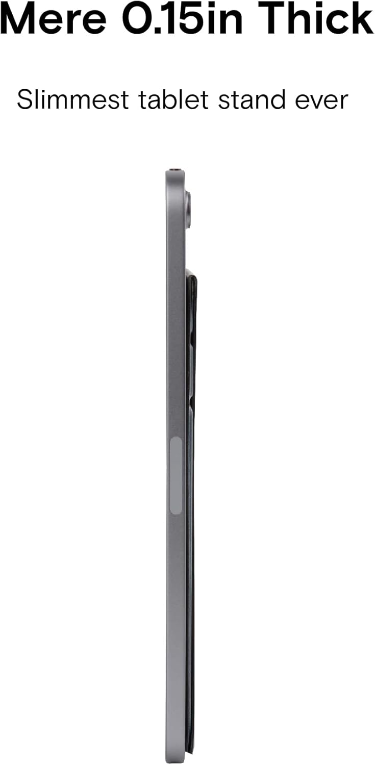 MOFT Invisible Slim Tablet Stand, Adjustable and Foldable Design, Compatible with Tablets Up to 7.9-9.7 Inches, Adhesive Version, Grey