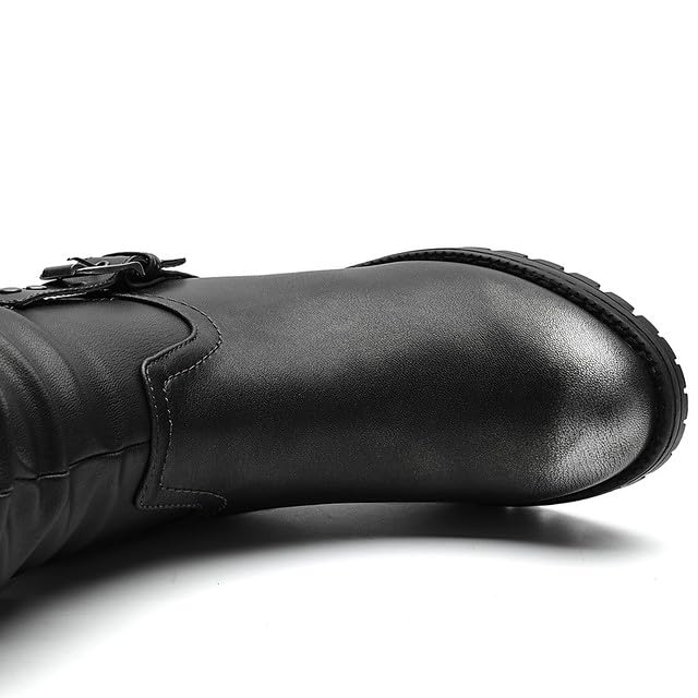 Image of GLOBALWIN Women's Chunky Low Heels Boots Knee High Boots For Women