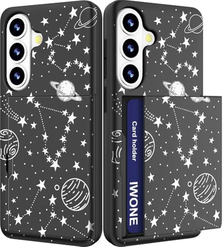 IWONE for Samsung Galaxy S25 FE Case - White Stars Universe