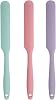 3Pcs Silicone Jar Spatula Long Handle Kitchen Spatulas for Mixing, Scraping, and Spreading,Ideal for Jars, Baking, Cake Icing, Cream, Butter, and Batter Kitchen Tool Purple, Pink, Green