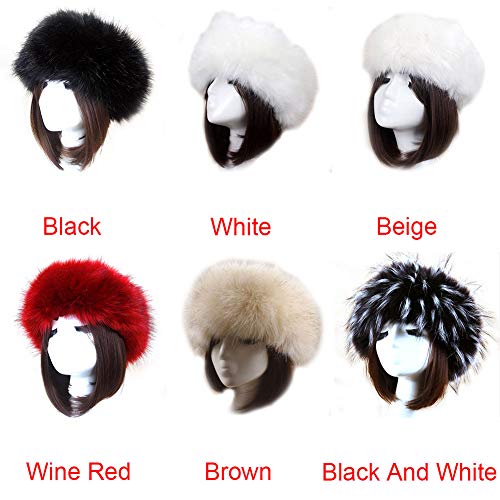GeKLok Cappello da donna in finta pelliccia russa