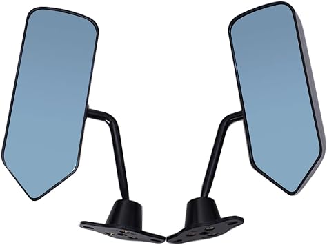 2PCS Side Rearview Wing Mirrors F1 Style Universal Racing Glass Black