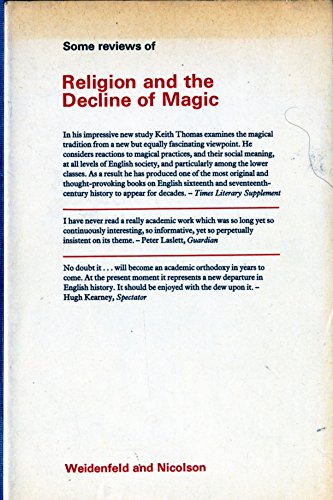 Religion and the decline of magic: Studies in p... 0297002201 Book Cover