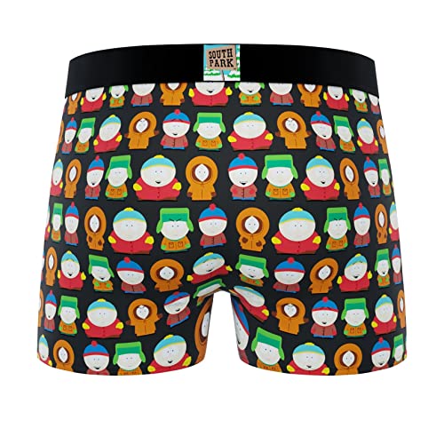 CRAZYBOXER Men's Underwear South Park Stretch Non-slip waistband Boxer Brief Comfortable (3 PACK)3