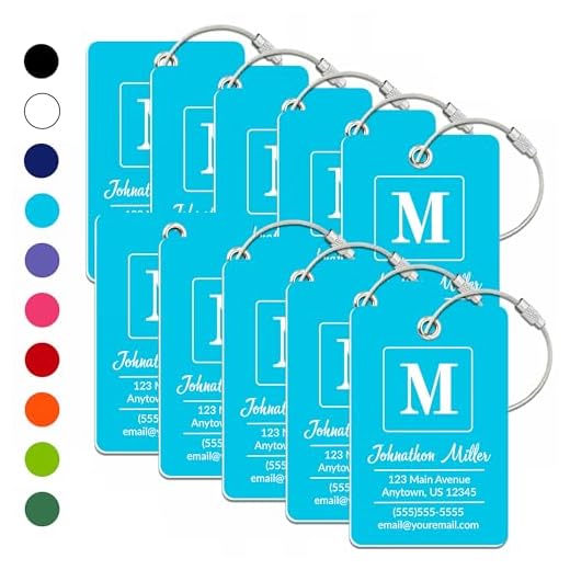 Customizable Luggage Tags - 10 Pack