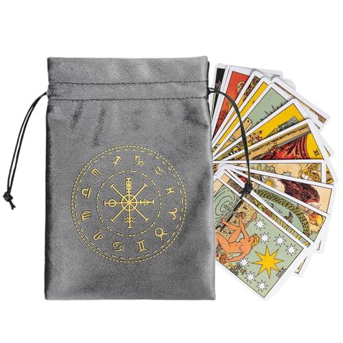Saco de cartas de tarô,Saco de tarô,Bolsa pequena para cartas de jogar | Bolsa de veludo macio para