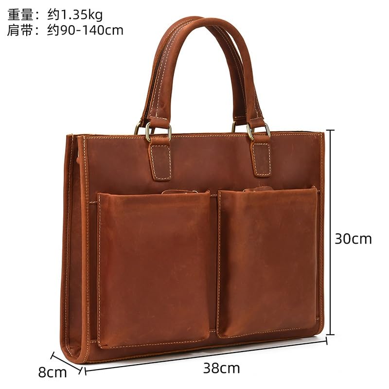 Sac d'ordinateur 14 pouces en cuir orange pour protéger votre PC