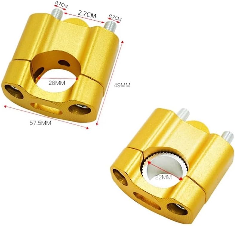 Motorcycle Handlebar Riser 22MM 28MM Universal Motorbike Handlebar Bar Risers Mount Clamp Adapter Universal Solid Mounts For Motorcycle