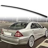 FYRALIP Painted Factory Print Code Trunk Lip Wing Spoiler for Mercedes-Benz C Class W203 Sedan 2001-2007 Fast Delivery Easy Installation 723 Pewter Silver Metallic