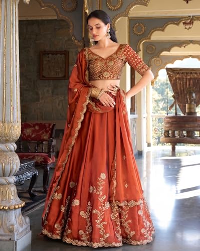 RUKHA FAB orange silk lehenga choli – image 4