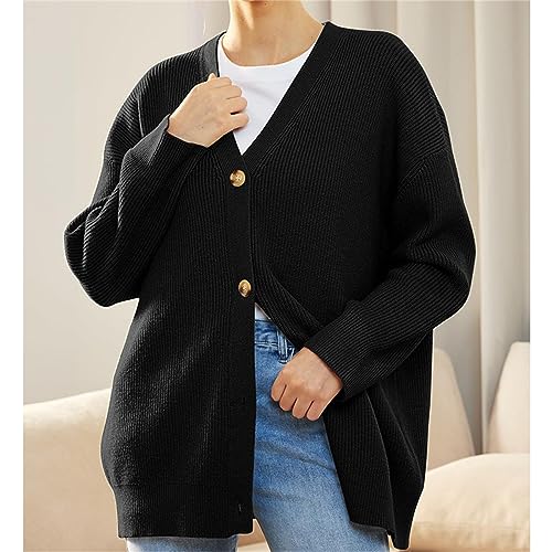 Cardigan Sweaters for Women Button-Down Long Sleeve Knit Sweater V Neck Open Front Sweater Cardigan Casual Fall Tops2