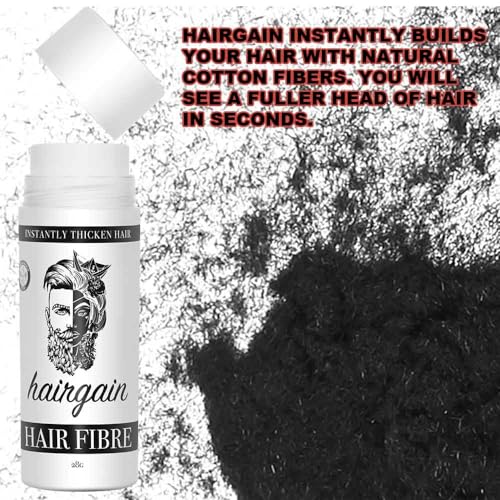 HAIRGAIN HAIR FIBRE for Thinning Hair Undetectable & Natural, 28g Bottle, Conceals Hair Loss Instantly - Image 3
