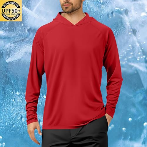 Men's Sun Protection Hoodie Shirt UPF 50+ Long Sleeve Uv SPF T-Shirts Fishing Swim Lightweight Quick Dry Rash Guard2