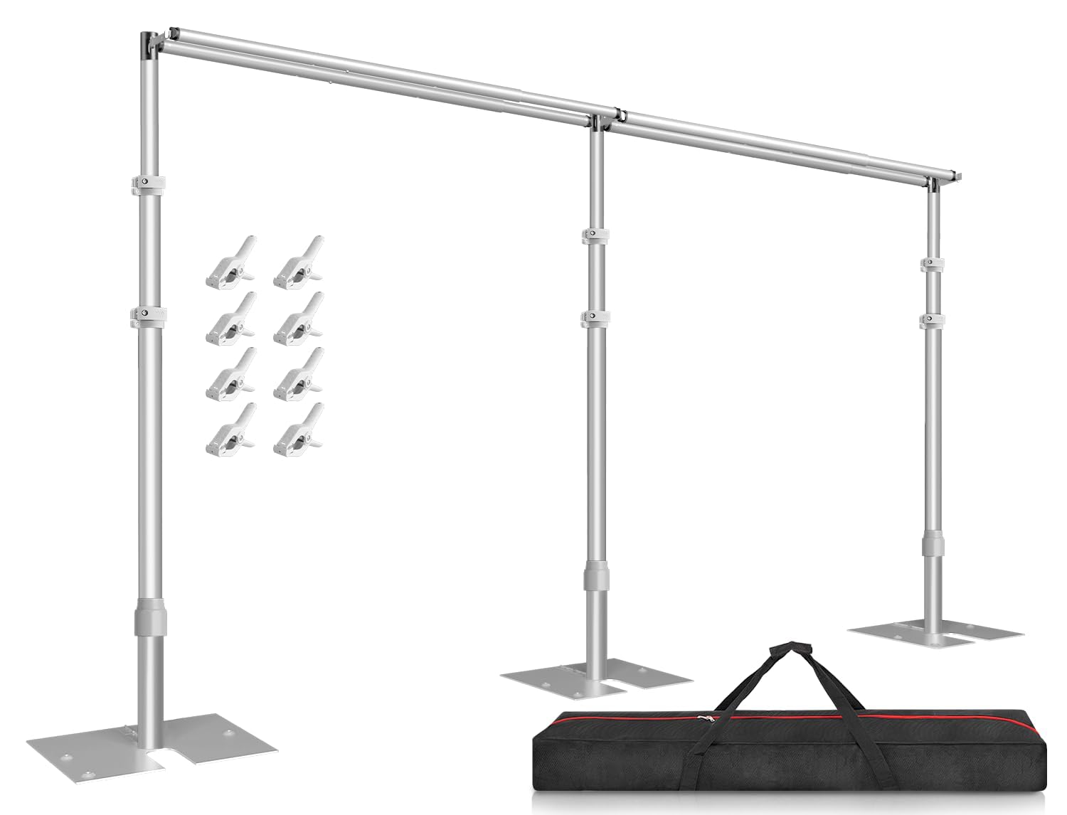Photo 1 of EMART Backdrop Stand Heavy Duty 10x20Ft Double Crossbar Pipe and Drape