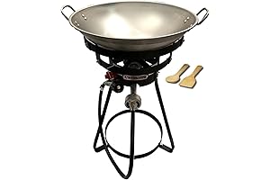 Camp Stove with Wok - 24" Portable Propane Outdoor Cooker Grill