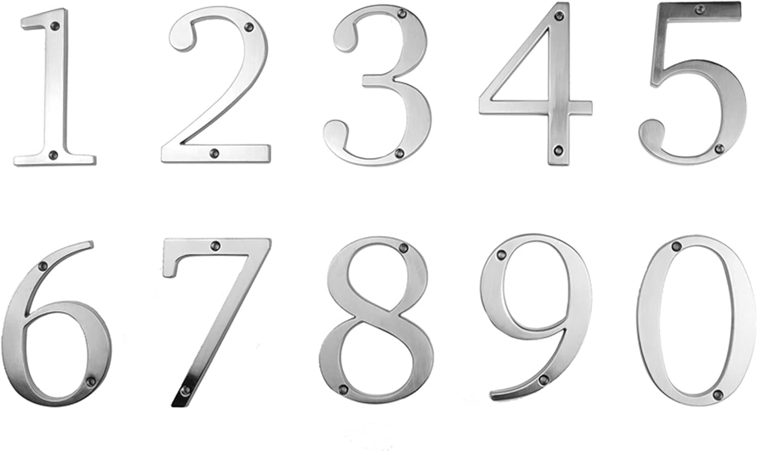 BREAKA 3D Floating Door Sign Sign 10cm Large Modern Household Number Door Family Address Mailbox Number Household Number Number Portal Outside Sign 4 Inch. #5 Silver (Size : 1)