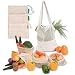 Produktbild 8er Set Obst- Und Gemüsebeutel,natural Baumwolle, Plastikfrei Einkaufennull Abfall-geeignet Für Plastikfreies Leben (2x S, 3x M, 2x L, 1x Handtaschen)
