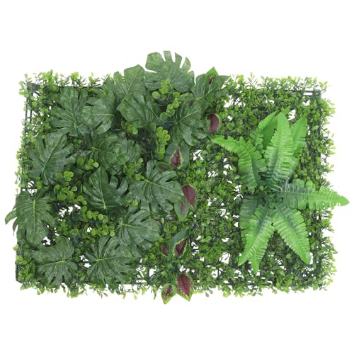 HOMSFOU Panel De Pared De Planta Artificial Paneles De Pared De Verde De Plástico Telón De Fondo...
