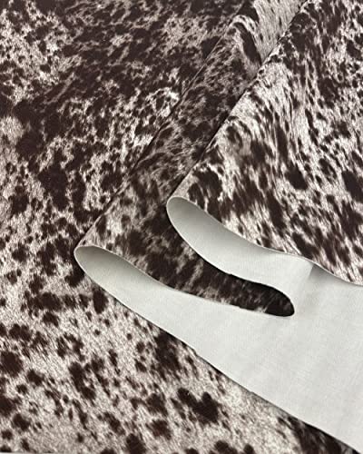 Luxurious Chocolate Suede Velvet Cow Print Upholstery Fabric - 54" Wide, Sold by the Yard for Home Decor and Fashion Projects 4 Luxurious Chocolate Suede Velvet Cow Print Upholstery Fabric - 54" Wide, Sold by the Yard for Home Decor and Fashion Projects - Image 3