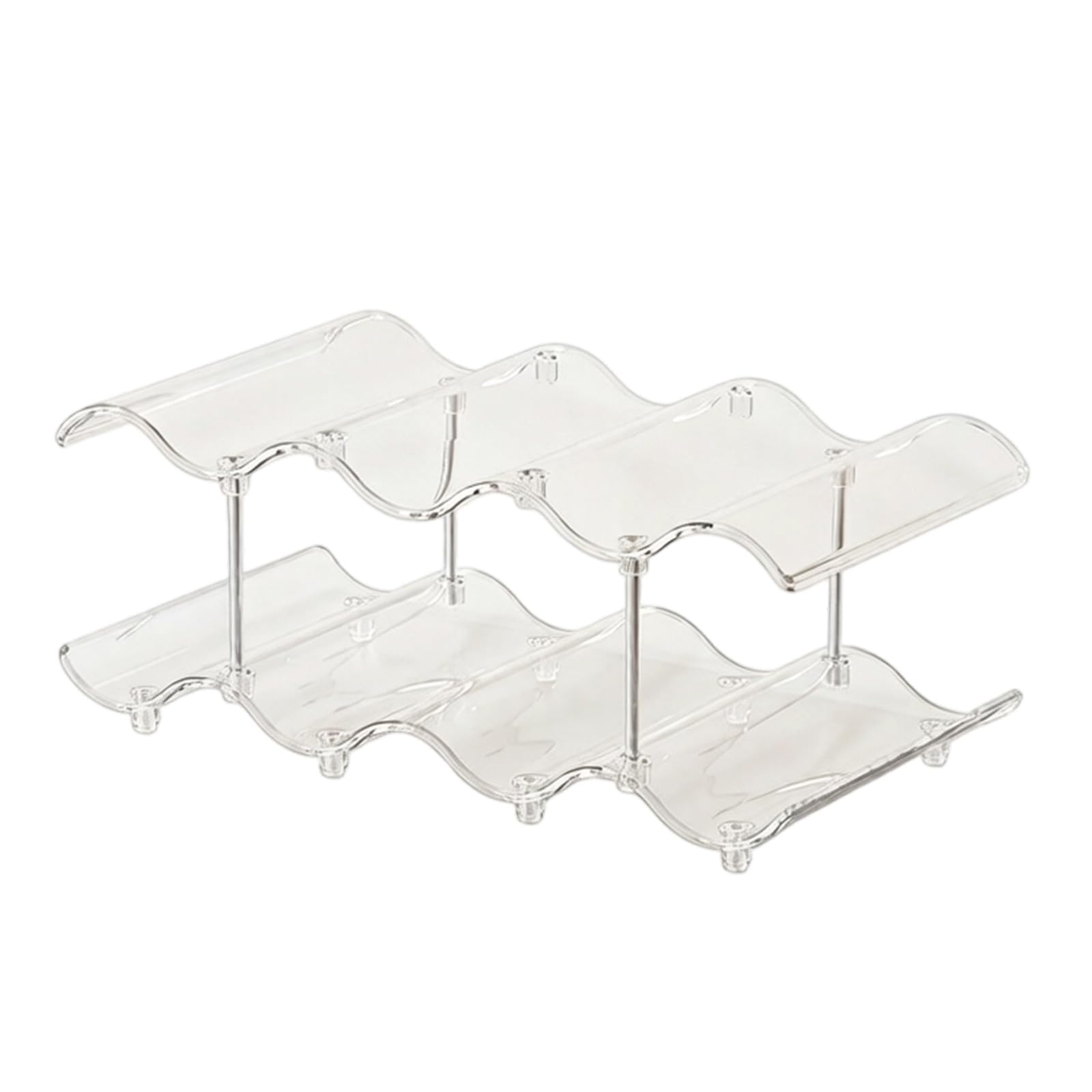 JSGHGDF Clear Desktop Cup Organizers with Stackable Layers and Sturdy Construction for Efficient Mess Control Space Saving Cup Holder