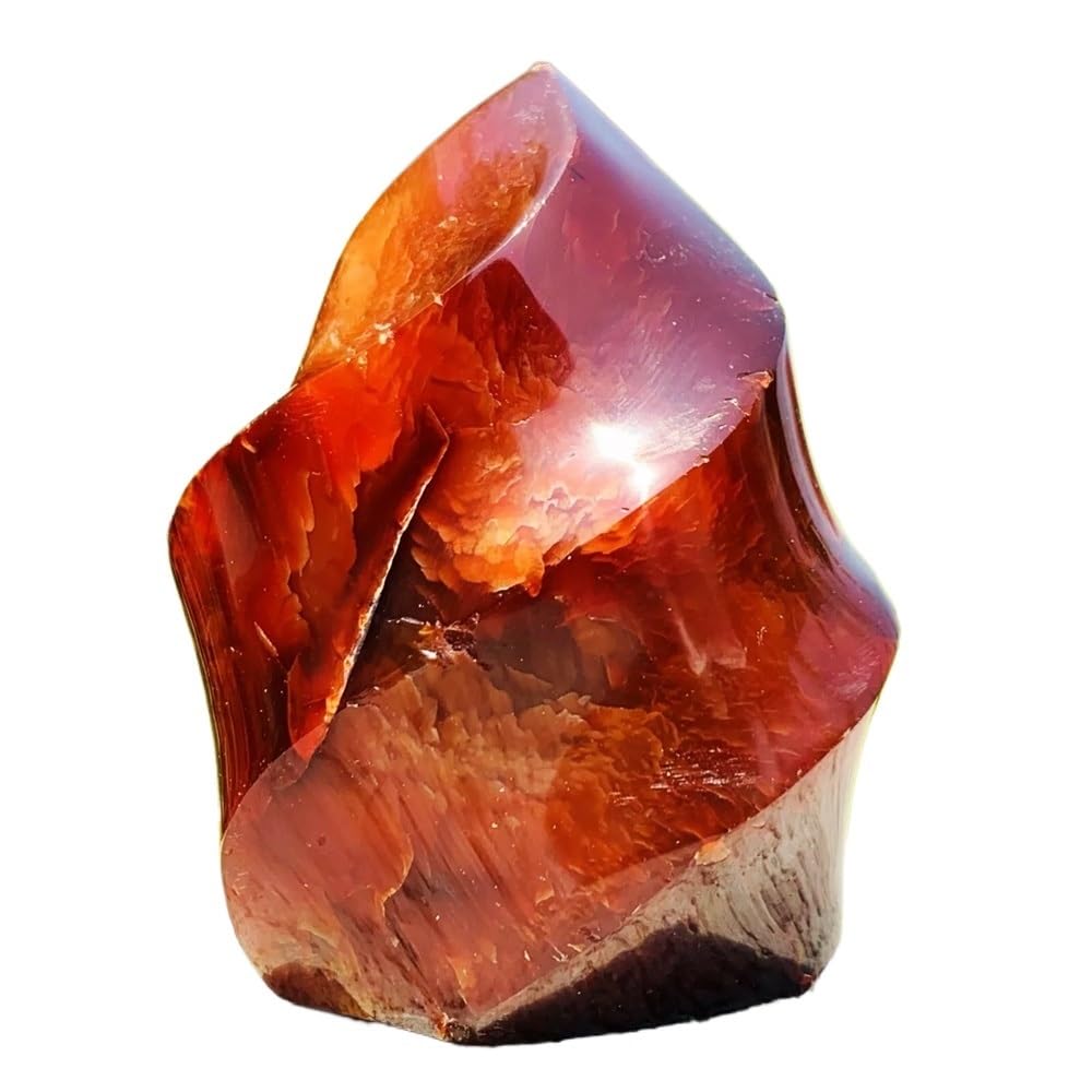 YLQUXEUV 1pc 510-600g red agate torch crystal quartz amulet spiritual
