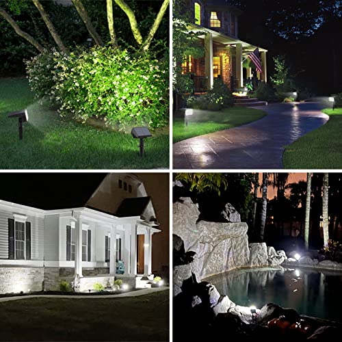 WELALO Solar Spot Lights Outdoor, [10 Pack/65 LED/3 Modes] Solar Landscape Spotlights, Solar Powered Security Lights, IP68 Waterproof Wall Lights for Outsides Walkway Yard Garden Driveway(Cool White) by WELALO - Image 2