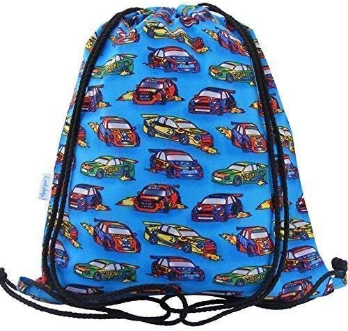 Kids Cars Swim Bag Drawstring Backpack PE Bag