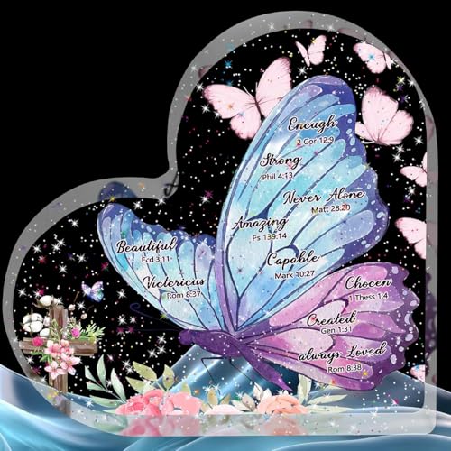 Placa acrílica con forma de corazón, regalos religiosos, versículo bíblico cristiano, regalos para amigos, regalo de fe, regalo de Dios cuidado para ti bendice, regalo estético creativo para Placa acrílica con forma de corazón, regalos religiosos, versículo bíblico cristiano, regalos para amigos, regalo de fe, regalo de Dios cuidado para ti bendice, regalo estético creativo para