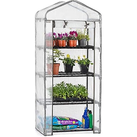Christow 4-Tier Mini Greenhouse for Plants Cover