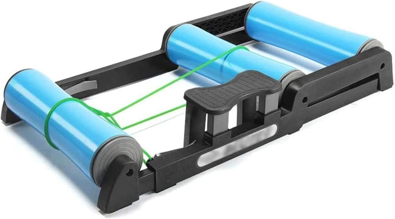 Bike Trainer Stand Bike Rollers Adjustable Bike Trainer Stand Foldable Indoor Cycling Bicycle Roller for Road Bike Exercise (Blue)