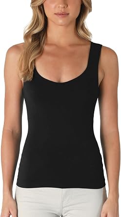 NIKIBIKI Women Seamless Clean Line Sweet Heart Tank Top, Made in U.S.A